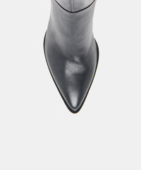 ALIMA NARROW CALF BOOTS BLACK LEATHER