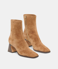 CECELA BOOTIES LT BROWN SUEDE