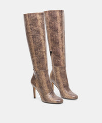 HEYES BOOTS SNAKE TAN EMBOSSED LEATHER