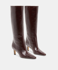 JAZMIN BOOTS BLACK CHERRY LEATHER