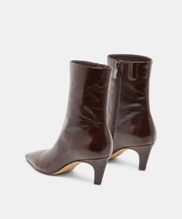 KARLIE BOOTIES BLACK CHERRY LEATHER