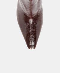 KARLIE BOOTIES BLACK CHERRY LEATHER