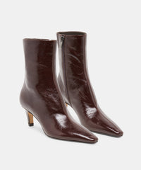 KARLIE BOOTIES BLACK CHERRY LEATHER