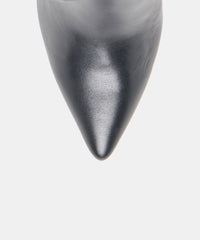 KINZY EXTRA WIDE CALF BOOTS BLACK LEATHER