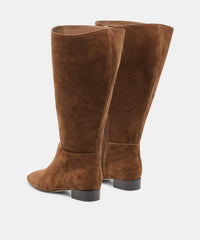 TYWIN EXTRA WIDE CALF BOOTS COCOA SUEDE