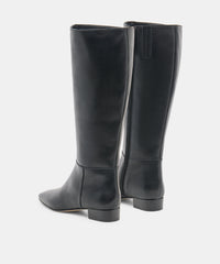 TYWIN WIDE CALF BOOTS BLACK LEATHER