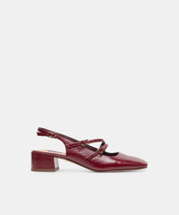 DRIAH HEELS OXBLOOD LEATHER