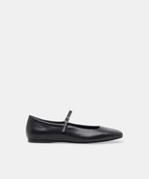 REYES BALLET FLATS BLACK LEATHER