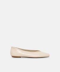 CARET BALLET FLATS BONE LEATHER