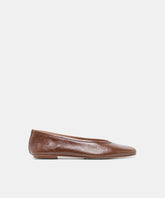 CARET BALLET FLATS RUSSET LEATHER