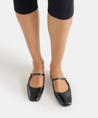 ELIO FLATS BLACK LEATHER