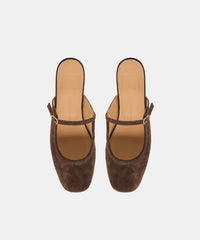 ELIO FLATS DK BROWN SUEDE