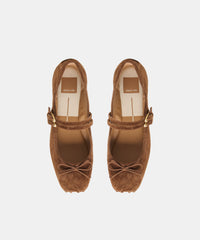 GIBSEN BALLET FLATS COCOA SUEDE