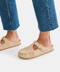 JEANNE FLATS CAMEL SUEDE