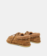 LAUNA FLATS BROWN SUEDE