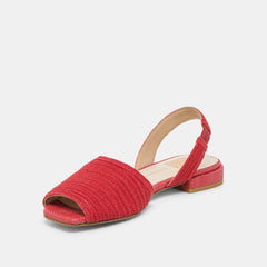 MARZY SANDALS RED RAFFIA