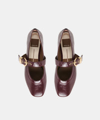 MIKEL BALLET FLATS PLUM LEATHER