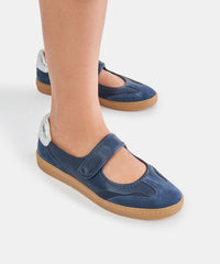 NANET SNEAKERS DK NAVY LEATHER