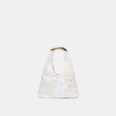EVELISE MINI HANDBAG WHITE PEARL SATIN