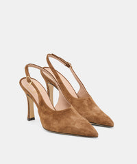 ALINNA HEELS BROWN SUEDE