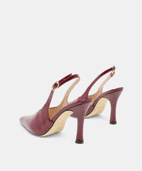 ALINNA HEELS BURGUNDY PATENT LEATHER