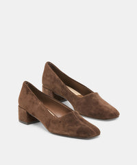 DALIA HEELS DK BROWN SUEDE