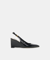 EVELAN WEDGES BLACK LEATHER