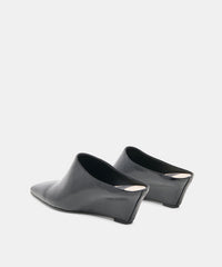 HILAH MULES MIDNIGHT CRINKLE PATENT