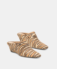 HILAH MULES TIGER CALF HAIR