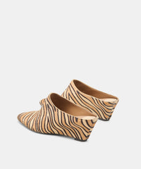 HILAH MULES TIGER CALF HAIR