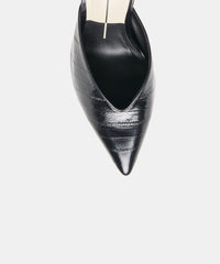 KENTIN HEELS NOIR EMBOSSED LEATHER