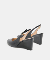 KOLA WEDGES NOIR LEATHER