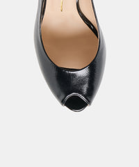 KOLA WEDGES NOIR LEATHER