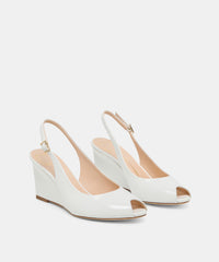 KOLA WEDGES WHITE LEATHER