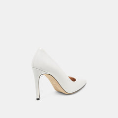 LANKY HEELS WHITE LEATHER