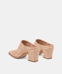 LINDI MULES TOFFEE SUEDE