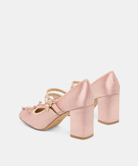 TIARAH HEELS LT BLUSH SATIN