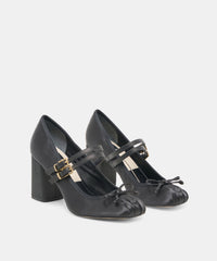 TIARAH HEELS ONYX SATIN