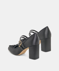 TIARAH HEELS ONYX SATIN