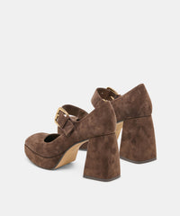ULTRA HEELS DK BROWN SUEDE