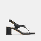 YVES HEELS BLACK LEATHER