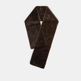FAUX FUR SCARF DARK BROWN