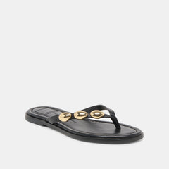 JUNY SANDALS BLACK LEATHER
