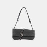 ALICE SHOULDER BAG GUNMETAL SUEDE