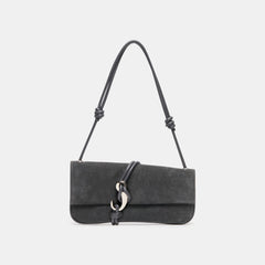 ALICE SHOULDER BAG GUNMETAL SUEDE