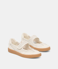NANET SNEAKERS WHITE PERFORATED LEATHER