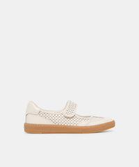 NANET SNEAKERS WHITE PERFORATED LEATHER