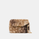 BRINDI CROSSBODY WALLET FAWN FAUX FUR