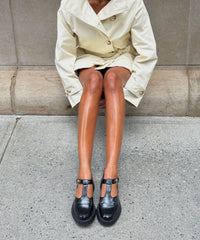 EMILIO FLATS MIDNIGHT CRINKLE PATENT LEATHER