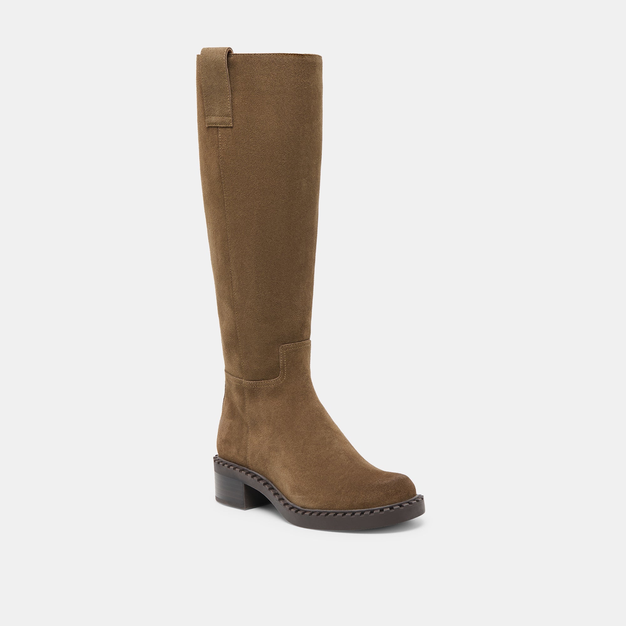 GLORY H2O WIDE CALF BOOTS OLIVE SUEDE